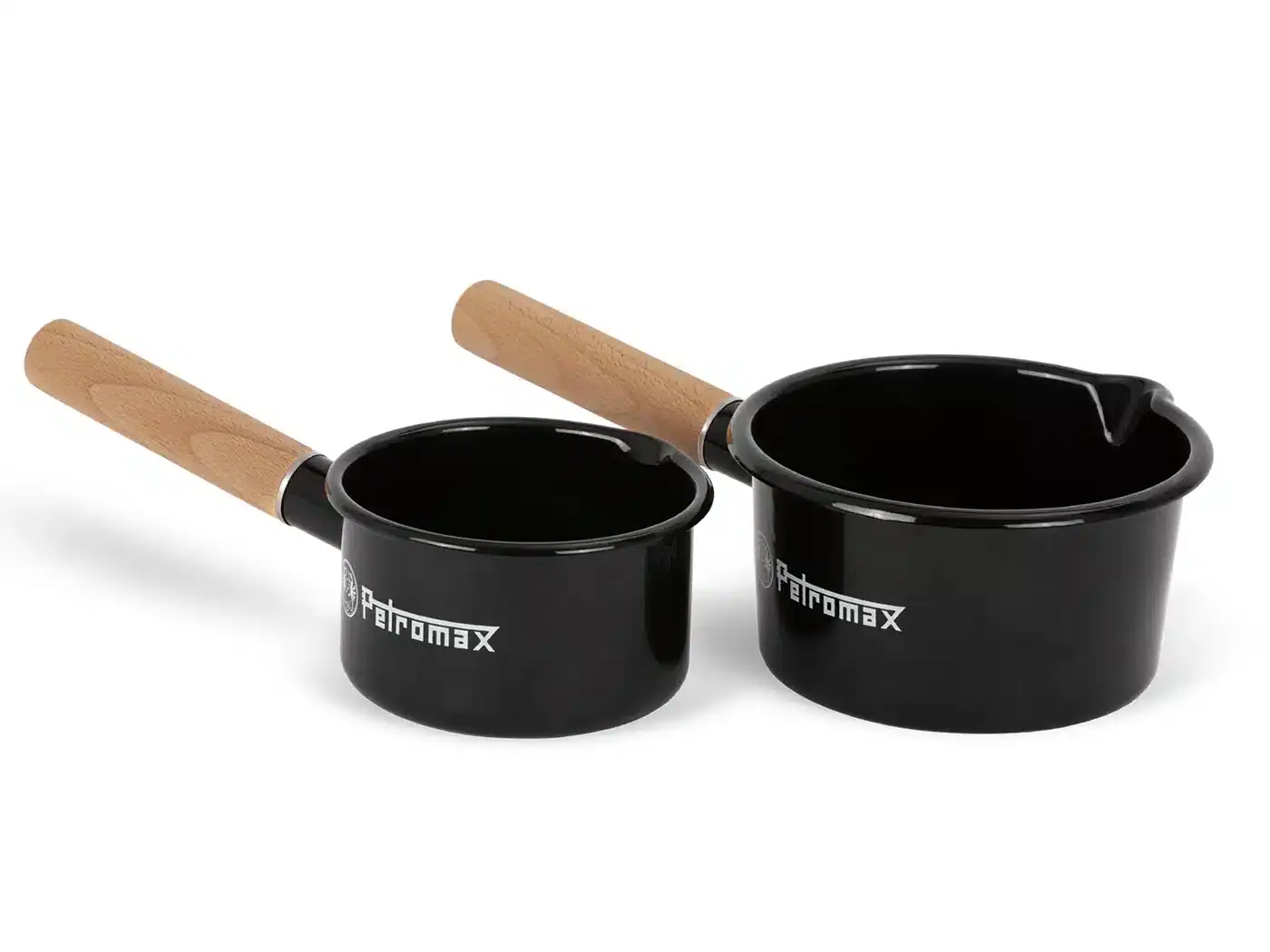 Petromax emaille kookpannen voor outdoor koken, zwart, 1 liter.