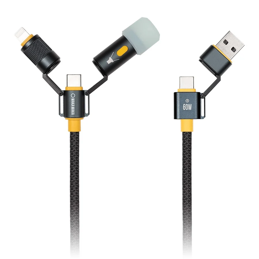 WakaWaka Connect USB Multiplug Kabel - Universele Oplader met 3 USB-poorten